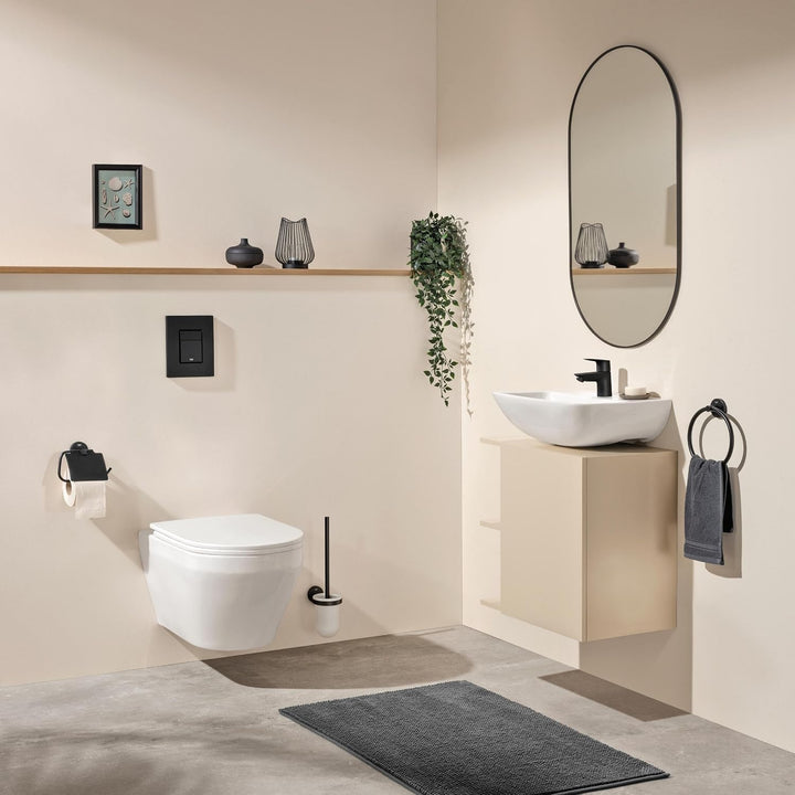 GROHE StartEdge, Waschtischarmatur klein, wassersparend (Wasserhahn für das Bad, Badarmatur mit 3in1