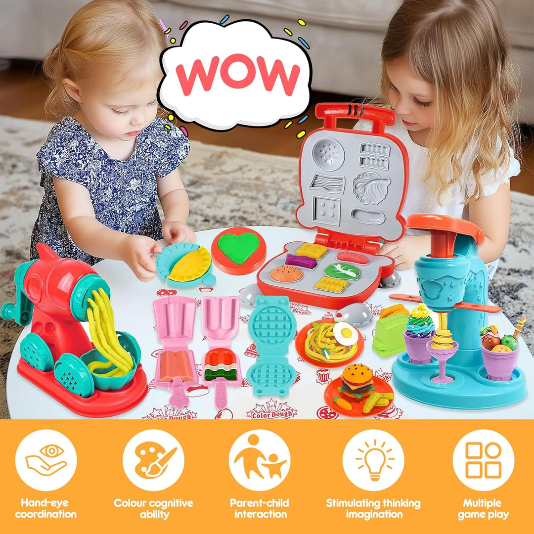 Diealles Shine Knete Set Knetwerkzeug für Kinder, Knete Dough Set, Knete Zubehör Kitchen Creations,