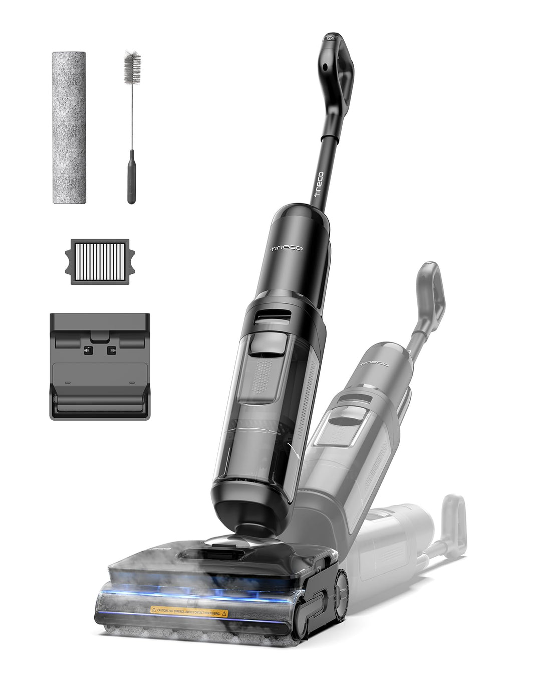 Tineco FLOOR ONE S7 Stretch Steam Nass Trockensauger 160 °C HyperSteam Dampfreiniger, 80 Min Laufzei