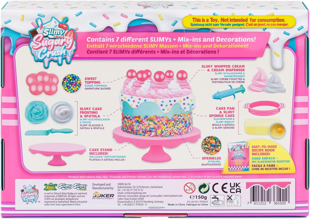 SLIMY Sugary Crush - Party Caakery, Slime und Knete Kreativ-Set, Backspiel zum selber Mischen, Forme