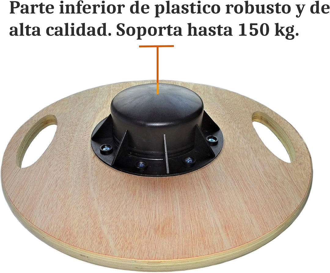 STRYSER Balance Board aus Holz - Gleichgewichtstrainer, Bewegungskreisel für Physiotherapie inkl. Th