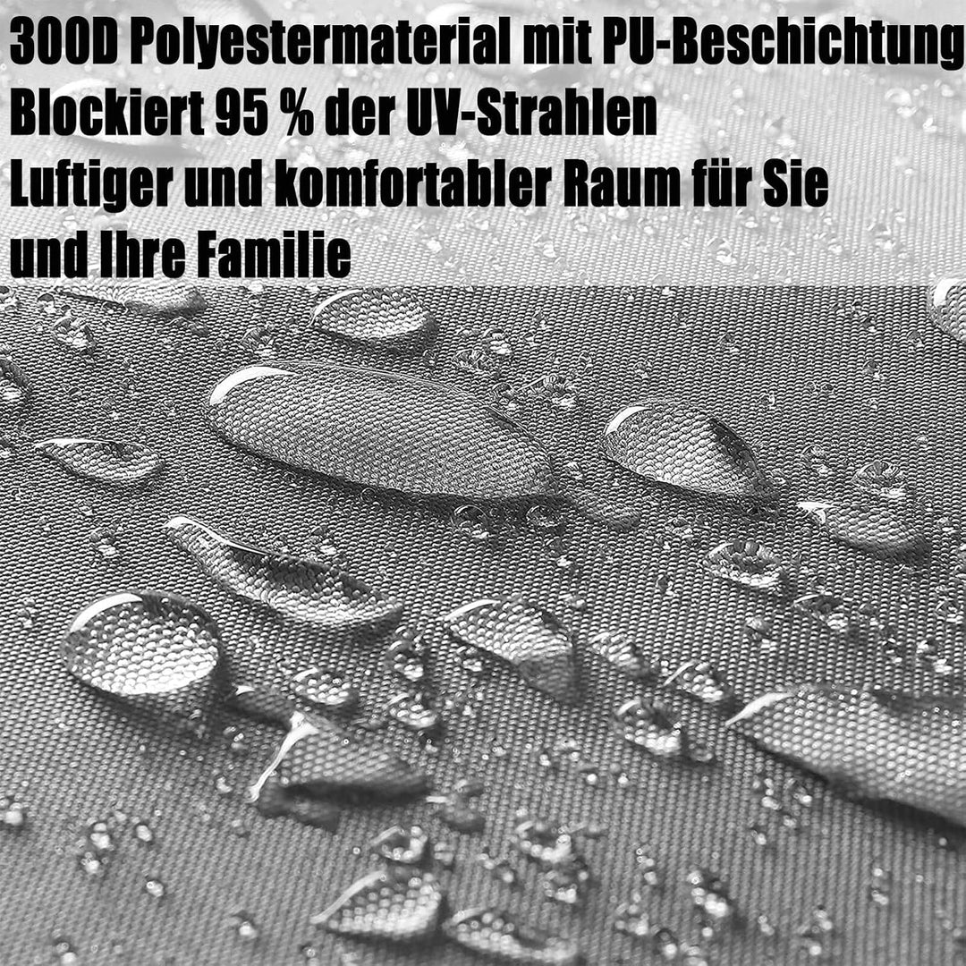 sonnensegel wasserdicht rechteckig 2x2.5m sonnensegel Balkon Regenschutz 95% UV Schutz Windschutz Üb