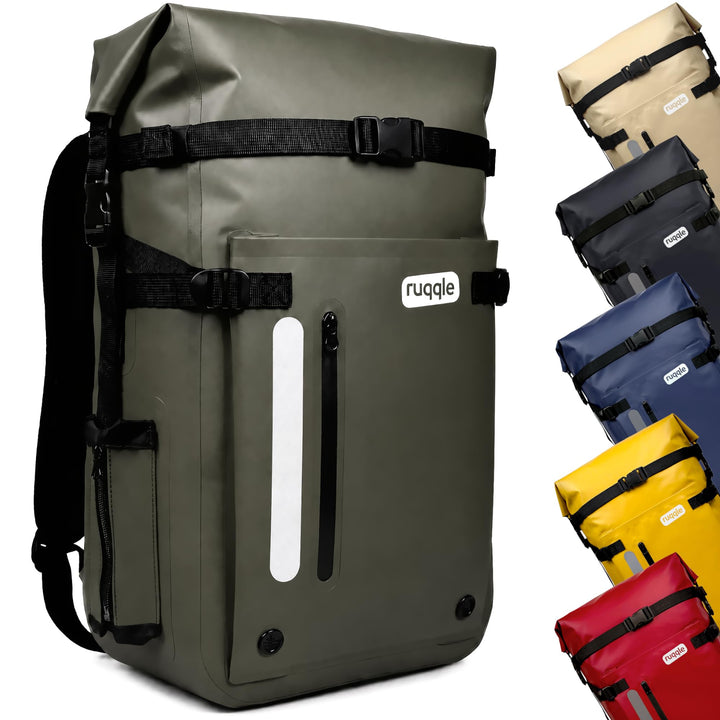 Ruqqle Wasserdichter Rucksack, vielseitig, wasserdicht Tasche, Dry Bag 20/30/45 l, mit 3 Aussentasch