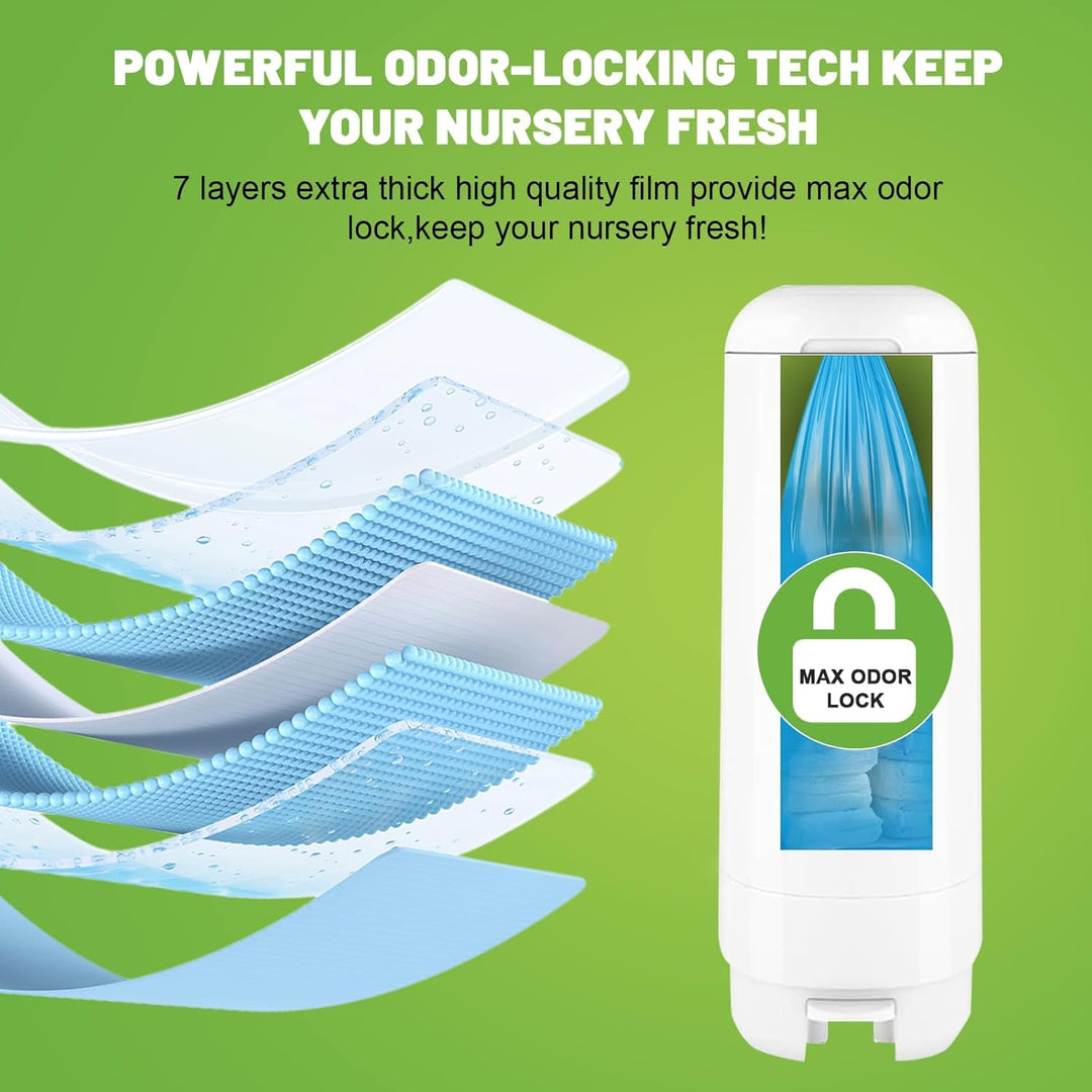 MOEMOE BABY Windeleimer Nachfüllkassetten, kompatibel mit Diaper Genie Signature & Platinum, 2 Stück