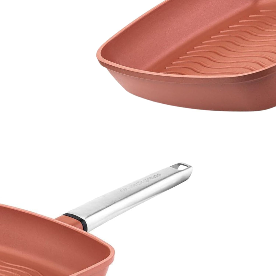 Westinghouse PERFORMANCE SERIES Grillpfanne, Grosse Bratpfanne 28 cm mit Edelstahl-Griff für Indukti