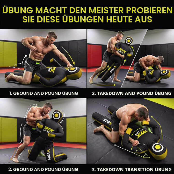 MMA Judo Grappling Dummy – Boxsack für Brazilian BJJ Jiu Jitsu Standposition Wrestling BJJ Dummy für