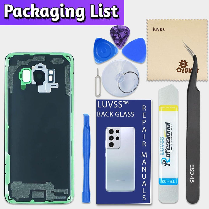 LUVSS Akkudeckel für Samsung Galaxy S8+ Plus G955 Rückseite Glas Deckel Original Backcover Ersatz Re