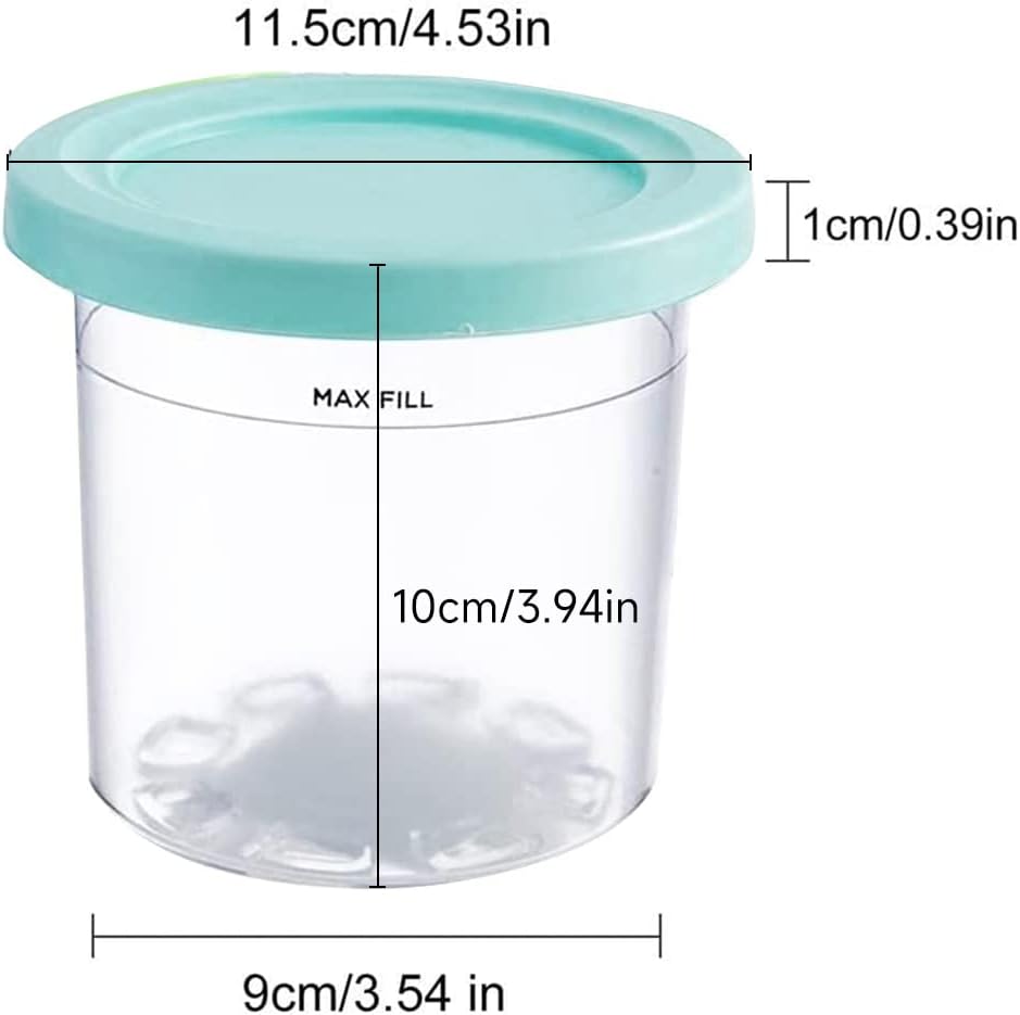 Creami Behälter für Ninja Creami, 2/4 Stück Creami Pint mit Deckel, Auslaufsichere Eisbehälter Eiscr