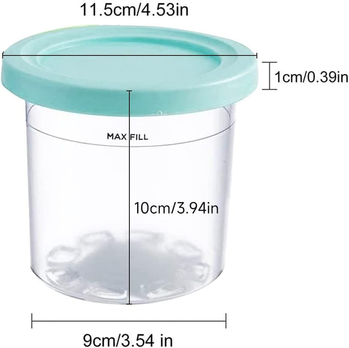Creami Behälter für Ninja Creami, 2/4 Stück Creami Pint mit Deckel, Auslaufsichere Eisbehälter Eiscr