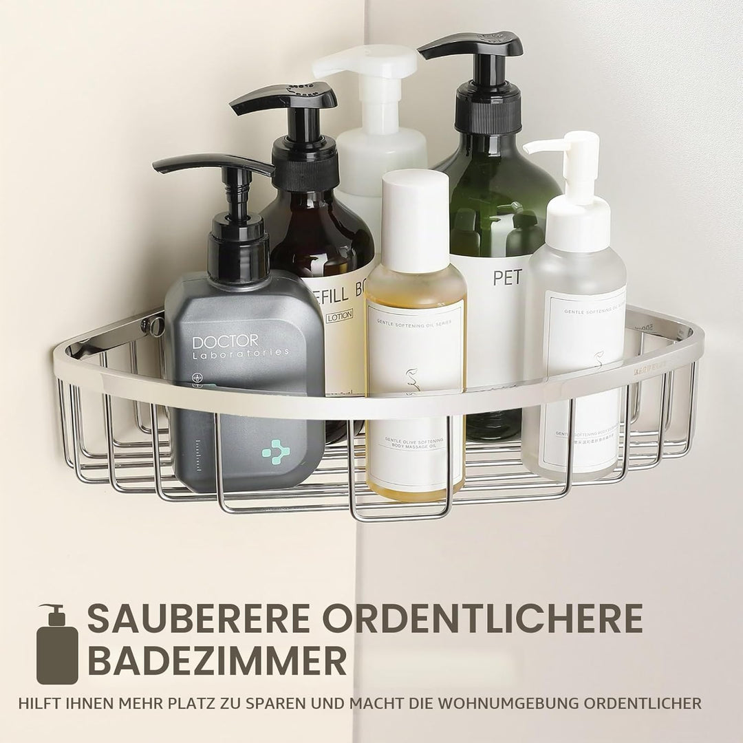 BAORELST Duschablage Ecke, Edelstahl 304 Duscheckregal, 6cm Tiefer Eckregal Dusche, Duschregal, Eckr