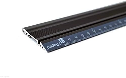 Maped M177080 - Schneidlineal Profila, 80 cm aus Aluminium, schwarz, 1