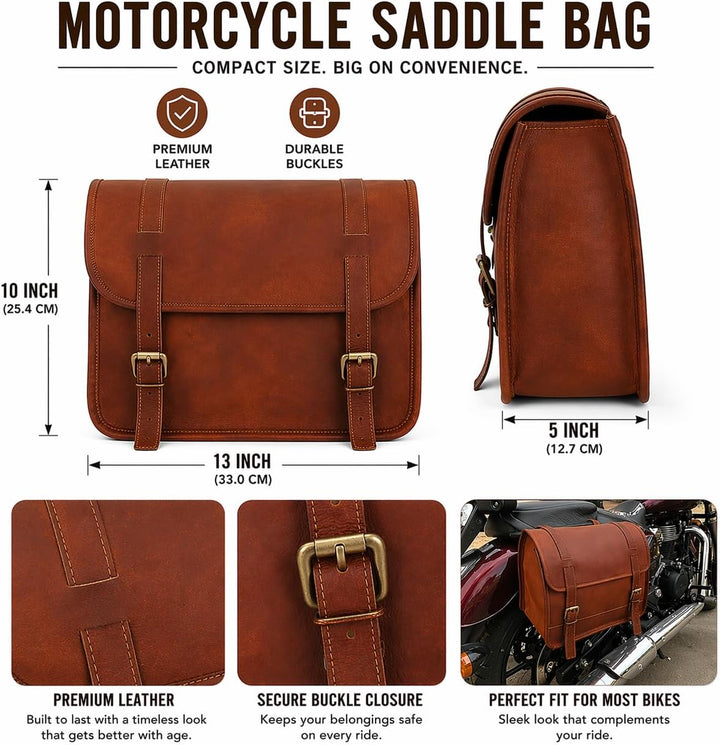 american blue Ledermotorrad, Fahrradtasche, Lenkergabel, Werkzeug, Sattel, Packtasche