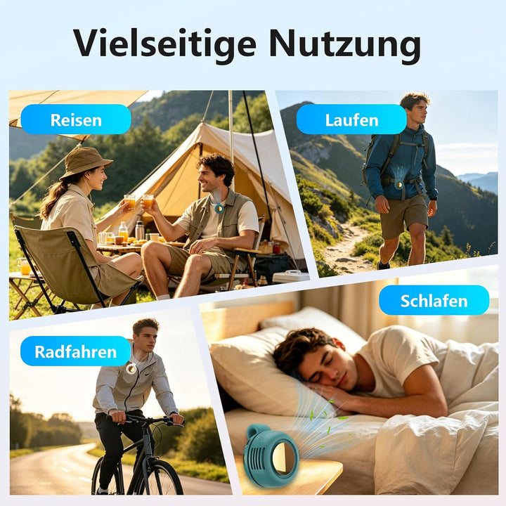 2026 Neu Tragbarer Clip Ventilator Lautlos, Keine RotorbläTter Ventilator Im Freien, Small Portable