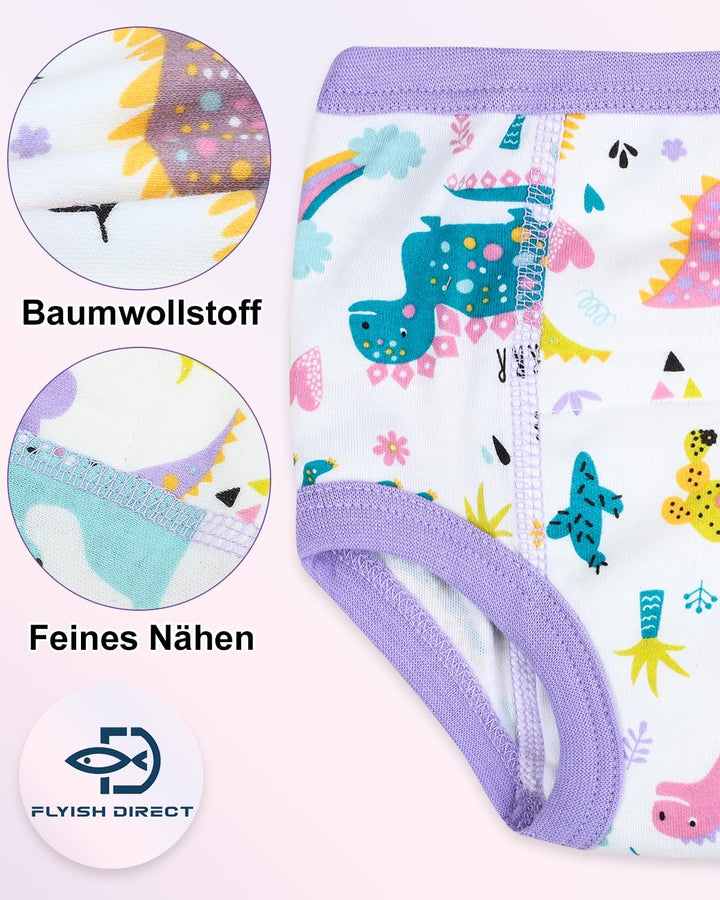 FLYISH DIRECT Töpfchen Trainingshose, Packung mit 10 Töpfchentraining Unterwäsche, 2-9 Jahre Töpfche
