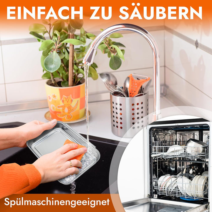 TOPANBIETER 999 Panierschalen Set Edelstahl 3-teilig – Panierset zum Panieren von Schnitzel, Fleisch