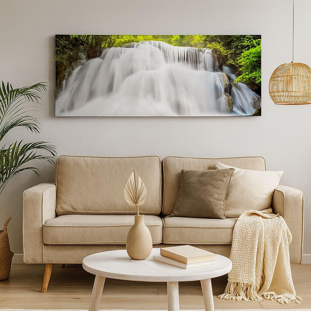 Wandbilder Dekoration Wohnzimmer Park natur landschaft Panorama Bilder auf Leinwand 120x50cm Leinwan