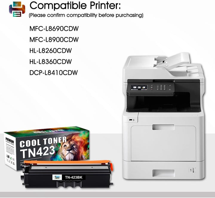 Cool Toner TN423 Kompatibel Tonerkartusche als Ersatz für Brother TN-423 TN-423BK TN-421 MFC-L8690CD