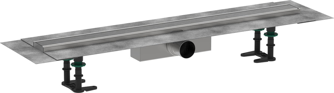hansgrohe 56178800 RainDrain Compact Duschrinne 800 für Standardinstallation Edelstahl gebürstet Kom