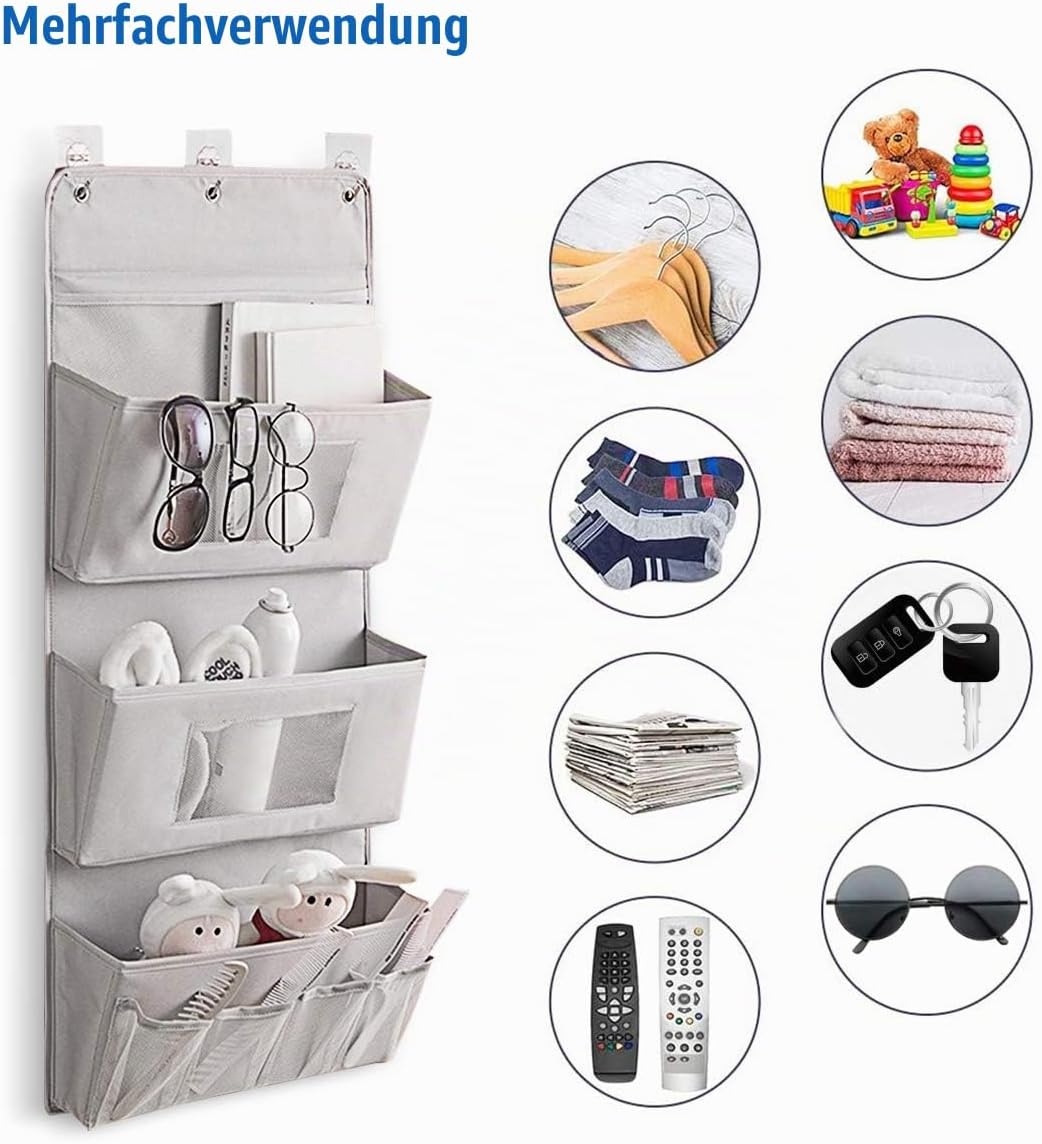 PORRASSO Wall Hanging Storage Bag Hängeorganizer Tür Schrank Organizer Aufbewahrungstasche Wandbehan