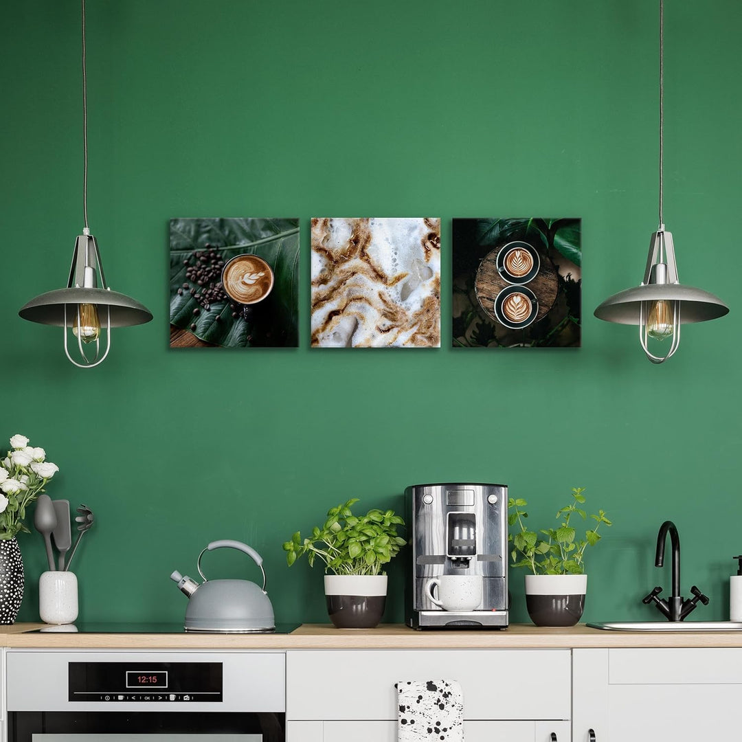 Muralo - Wandbilder Set - Leinwand Bilder Set Aufhängefertig - Bilder für Küche- Moderne Wanddeko -