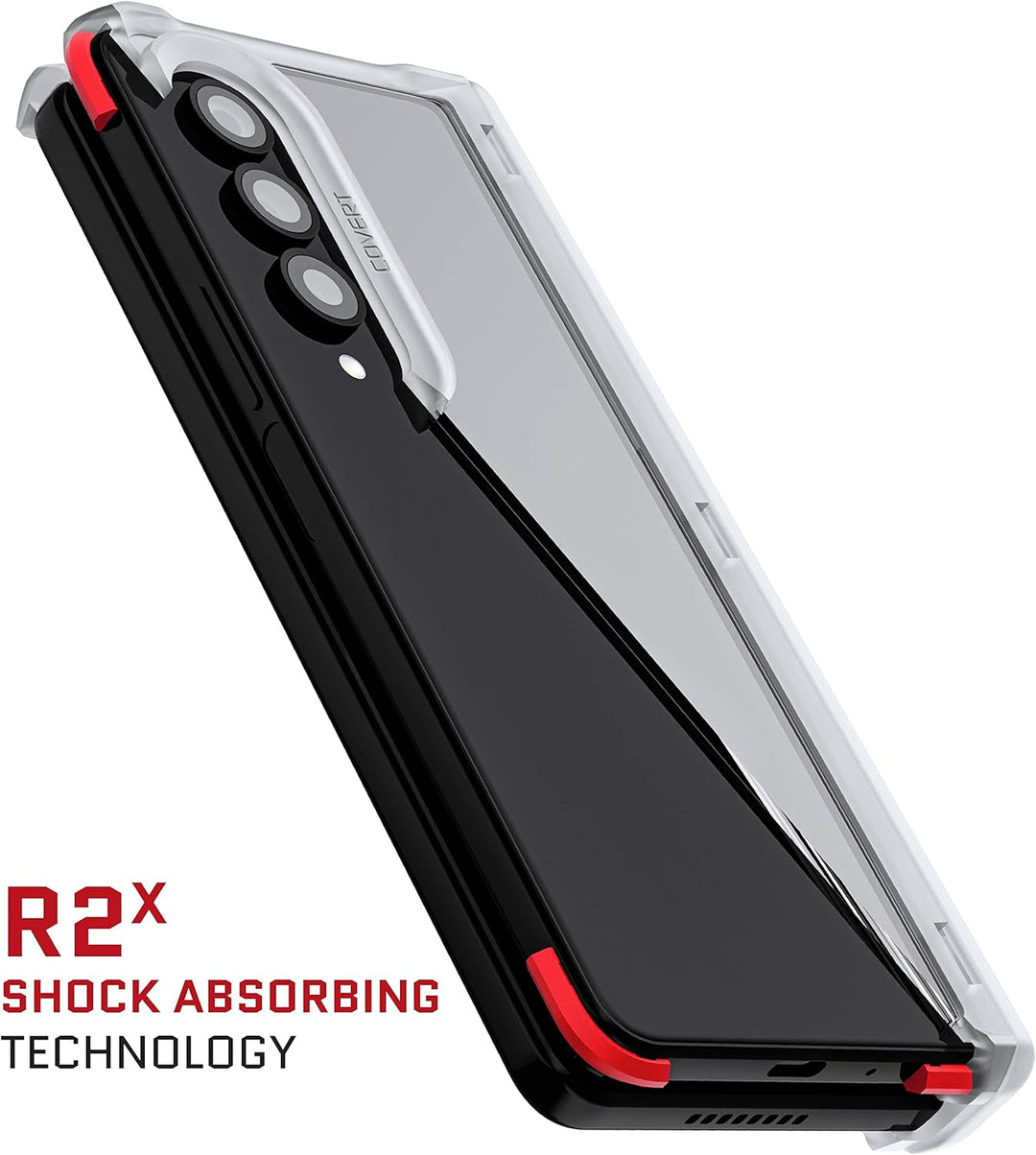 Ghostek COVERT Clear Z Fold 4 Case with Slim Lightweight Design and Hinge Protection Wireless Chargi