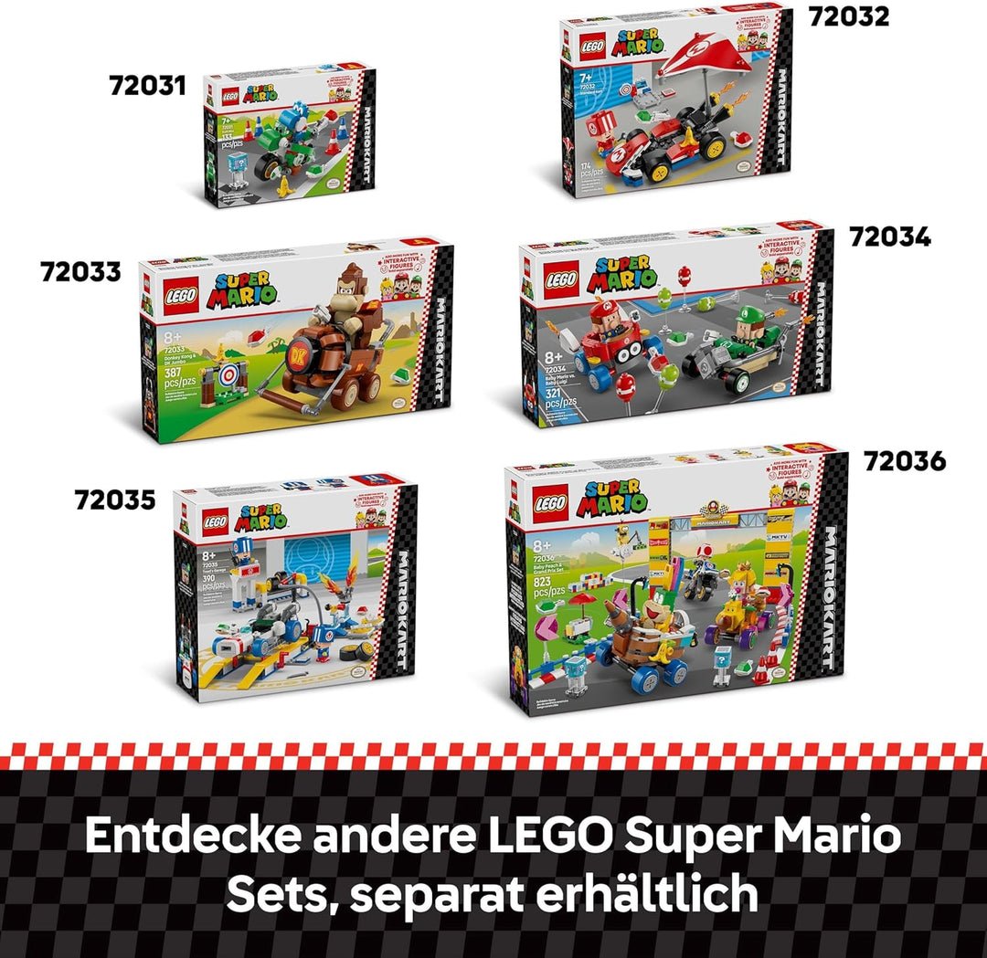 LEGO Super Mario: Mario Kart – Baby Mario vs. Baby Luigi, Nintendo Figuren zum Sammeln, 2 baubare Sp
