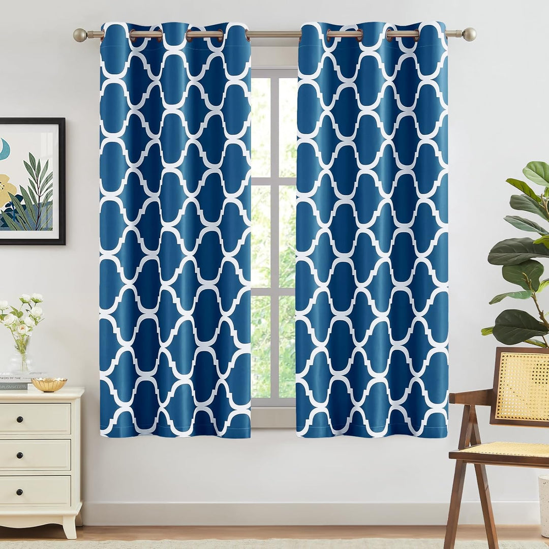 Melodieux Marokkanische Mode, wärmeisoliert, Raumverdunkelung, Verdunkelungsvorhänge für Wohnzimmer,