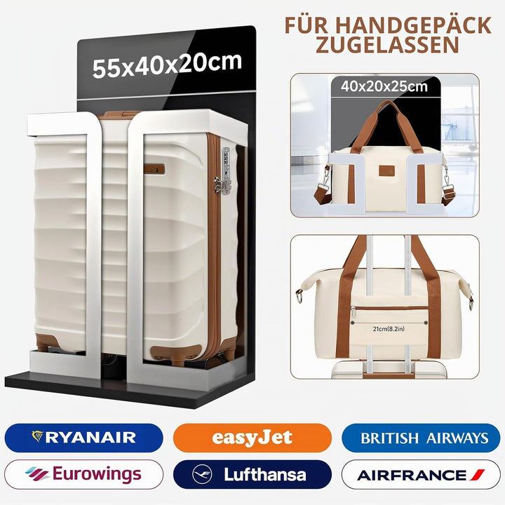Sea choice Reisekoffer Set 5 Teilig ABS Hartschale Trolley Kofferset Gepäckset Grosse Kapazität Hand