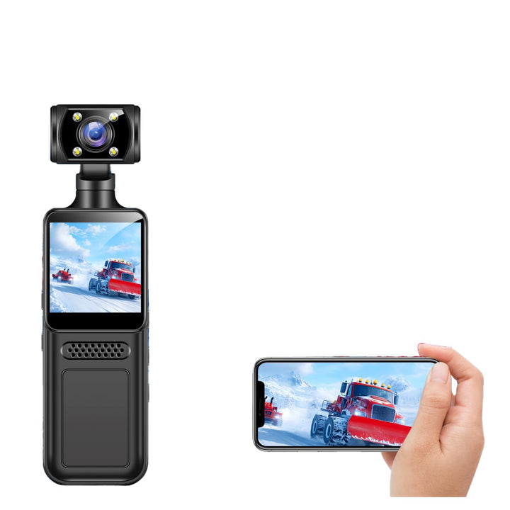 Tosuny 4K 40MP WiFi Action Kamera, Handheld Video Camcorder mit 1,3" HD Bildschirm, 180° Drehendes O
