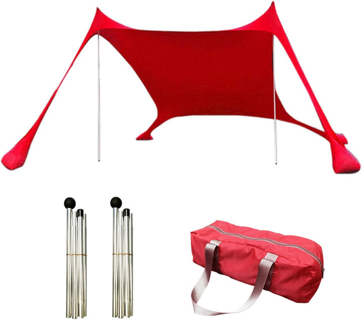 Beach Strandzelt, Strand Sonnenschirm UV Schutz, Sonnendach Sonnensegel für Strand Campingausflüge,