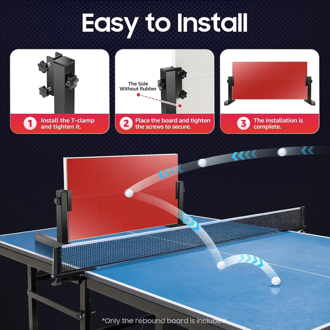 LUNICASHA Tischtennis Rebound Board, Tischtennis Returnbrett, Tischtennisplatte Rebounder, Return Bo
