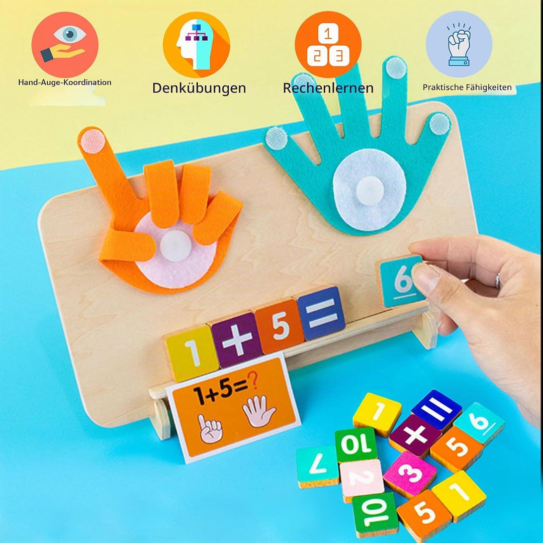 Holz Mathe Spielzeug Zählen Lernen für Kinder, Pädagogische Rechenspiel 3 4 5 6 Jahre, Montessori Ma
