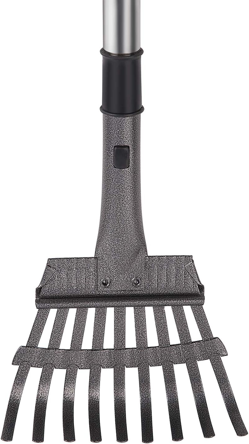 Yangbaga Hundekotschaufel aus Metall, 2 Rechen mit Verstellbarer Länge, 84 cm Langer Griff für gross