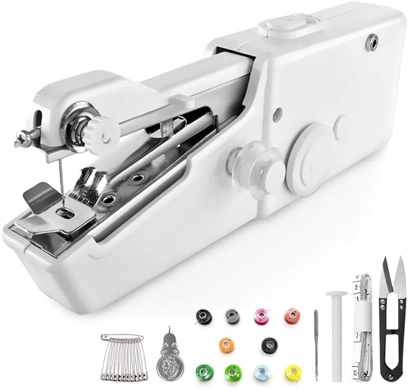 Mini Nähmaschine, 29 pcs Handnähmaschine Tragbare Mini Elektrische Nähmaschine mit Nähzubehör,Nähmas