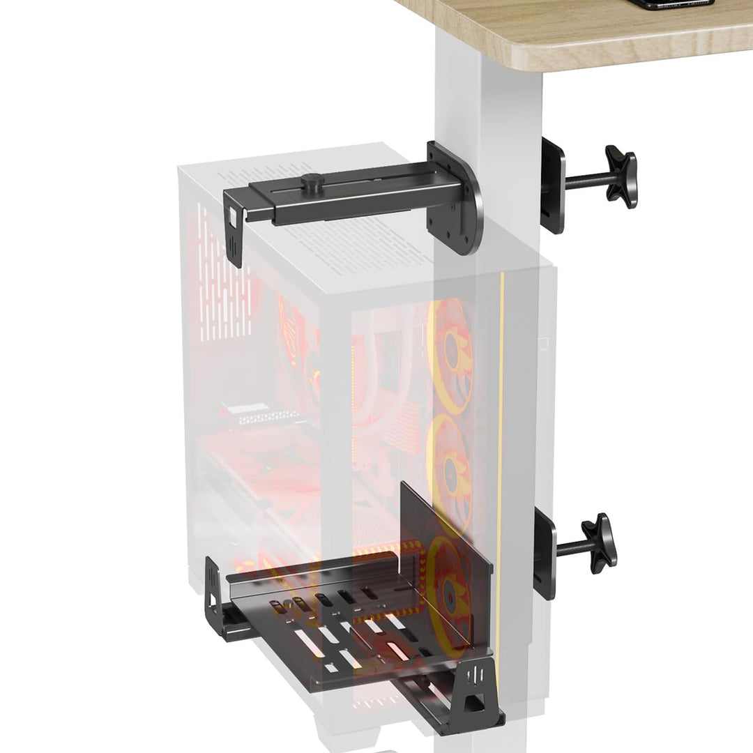 PC Halterung Unter Schreibtisch Klemmbar - Computer Halterung | Höhenverstellbar ohne Bohren - CPU H