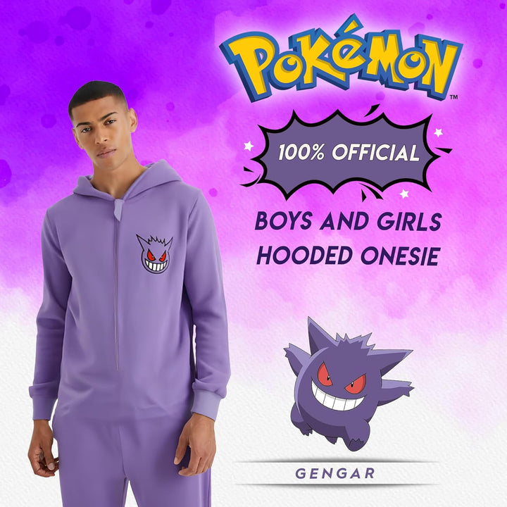 Pokemon-Einteiler mit Kapuze für Jungen oder Mädchen, Evoli, Gengar, Glumanda, Pikachu, Relaxo, Schi