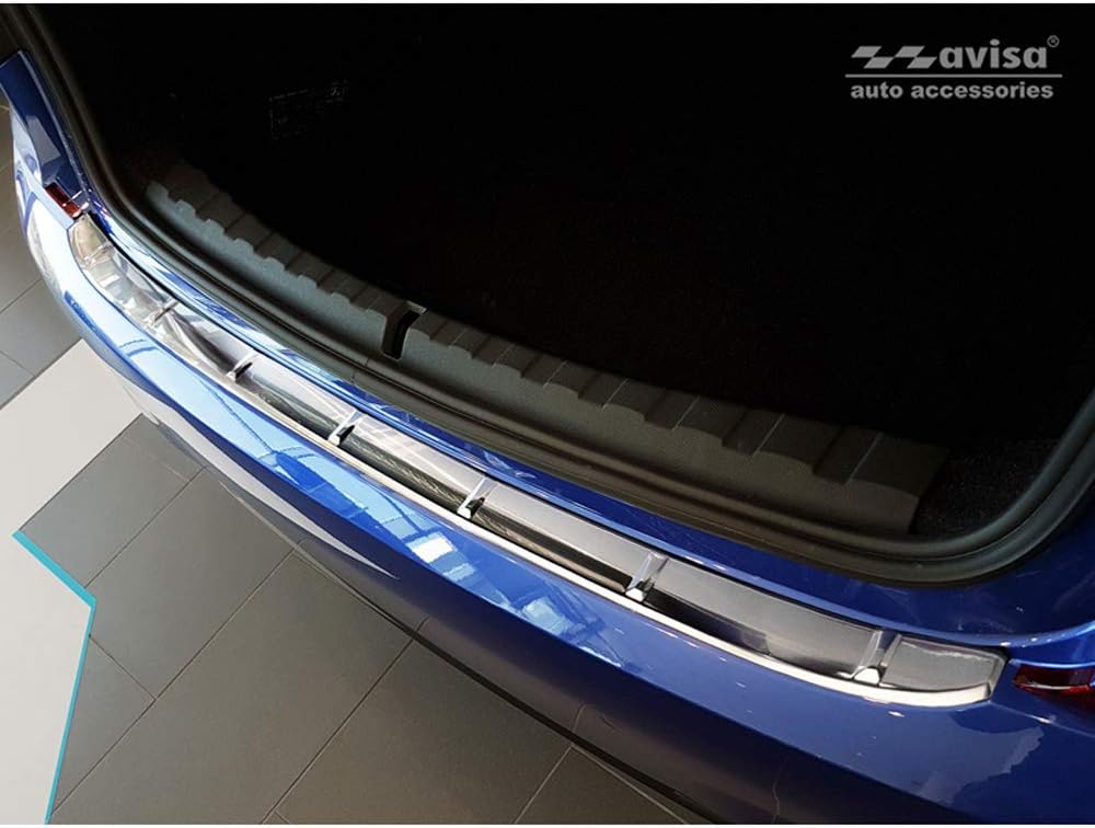 Avisa Edelstahl Heckstossstangenschutz kompatibel mit BMW 3er G20 Limousine M-Paket 2019- 'Ribs'