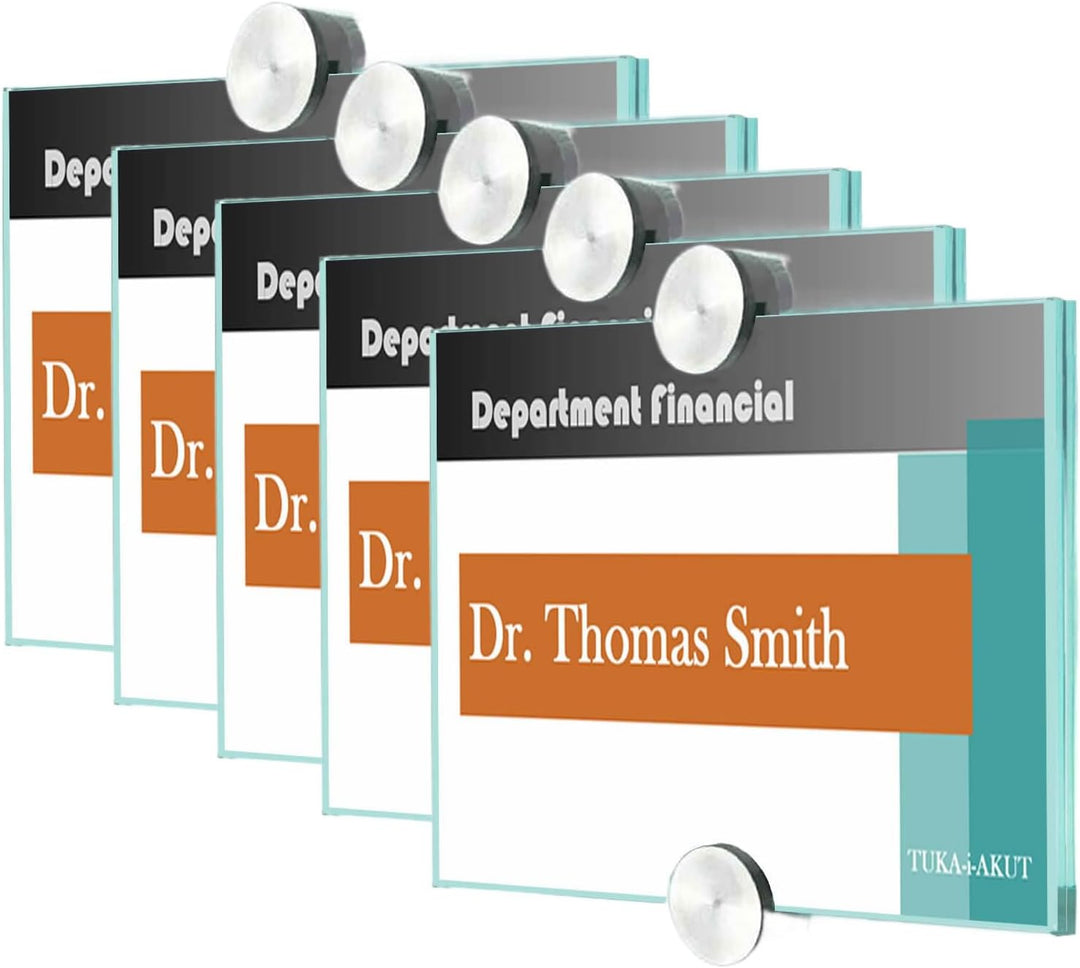 TUKA-i-AKUT 5st. Büro Türschild A4, Klare Acryl Info Sign Halter Transparent, Büroschild zum selbst