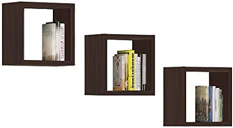 AKORD Wand-Regal K | Regalbrett 3er-Set quadratische | Ablagen 25x25 cm | für Bücher, Blumen | für W