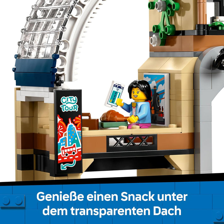 LEGO City Trains Hauptbahnhof - Wartungsfahrzeug-Spielzeug, funktionierendem Hublift, 2 Plattformen