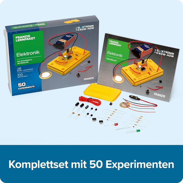 FRANZIS 65272 - Lernpaket Elektronik - Der Schnellstart in die Elektronik - 50 spannende Experimente