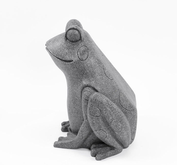 esotec Solar Wasserspeier Set Frosch sitzend, Solarpumpe, Teichfigur Gartenfigur Gartenstatue, Tauch