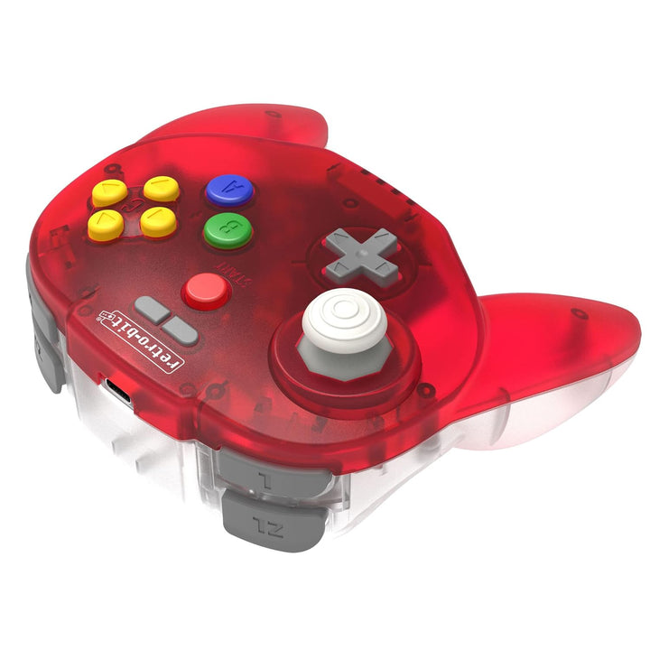 Retro-Bit Tribute64 2.4Ghz Wireless Controller For N64, Switch, PC, Mac and Other USB Devices - Clea