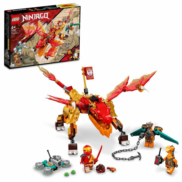 LEGO 71762 NINJAGO Kais Feuerdrache EVO, Drachen Spielzeug ab 6 Jahren mit Feuerdrachen- und Schlang