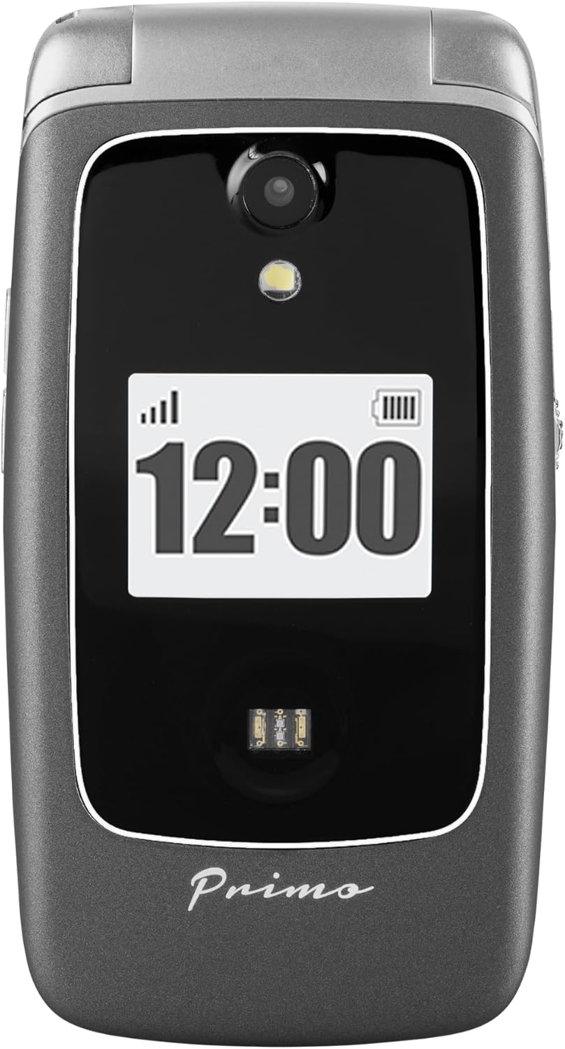 Primo 418 by Doro graphit GSM Grosstasten Mobiltelefon mit frossem Farbdisplay, Fallsensor, Taschenl