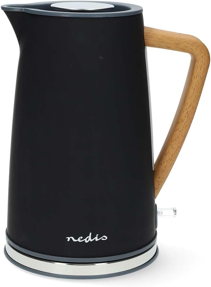 Wasserkocher - 1.7 l - Soft-Touch - Schwarz - Um 360 Grad drehbar - Verdecktes Heizelement - Strix C