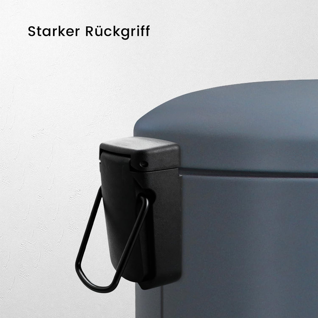 Mülleimer,30L Tretmülleimer mit Softclose-Deckel,30 Liter Abfalleimer mit Fusspedal,Rund Mülleimer m