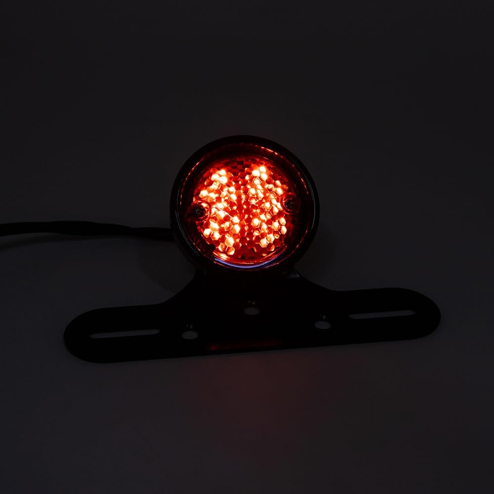 E24 E-Geprüft Motorrad Rücklicht LED Mit Halterung 12V Bremslicht Kennzeichenbeleuchtung Rotlicht fü