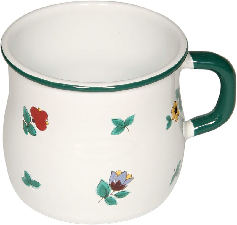 Riess, 0504-049, Topf mit Bördel, gebaucht, 8 3/8 L, COUNTRY - GMUNDNER STREUBLUMEN, Durchmesser 8 c