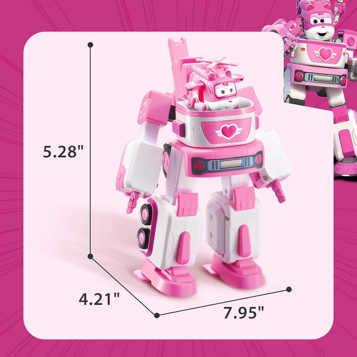 Super Wings EU720314 - Transformations-Fahrzeug Dizzy Rescue Tow, ca. 14,5 cm grosse Spiel-Figur für
